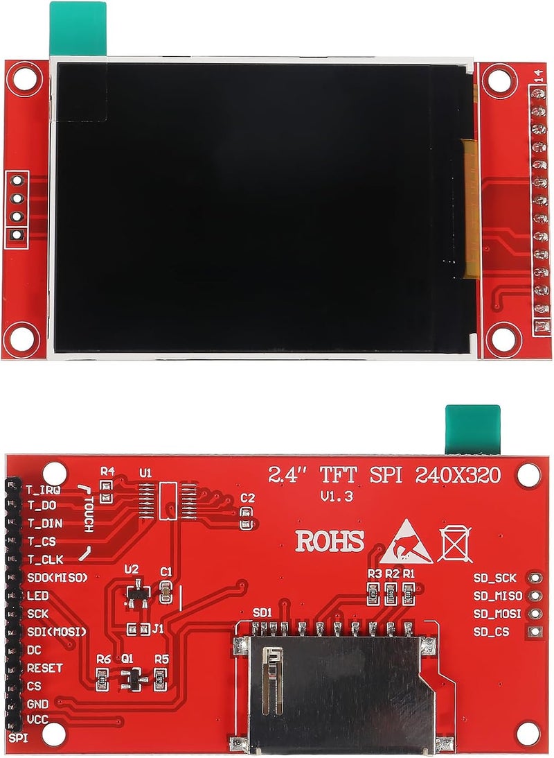 XIITIA 2pcs 2.4" SPI TFT LCD Display Screen Module ST7735 240×320 TFT LCD Screen Shield 3.3V RGB 65K for Arduino - Image 3